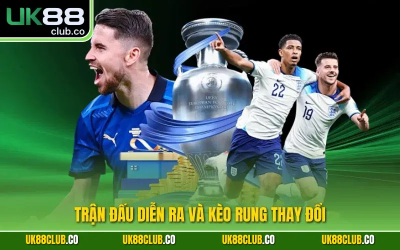 Trận đấu diễn ra và kèo rung thay đổi